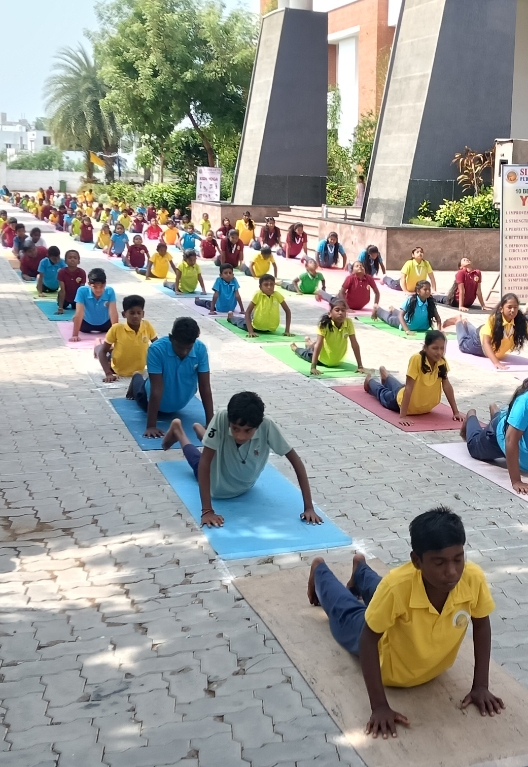 Students celebrating annual day